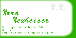 nora neuheiser business card